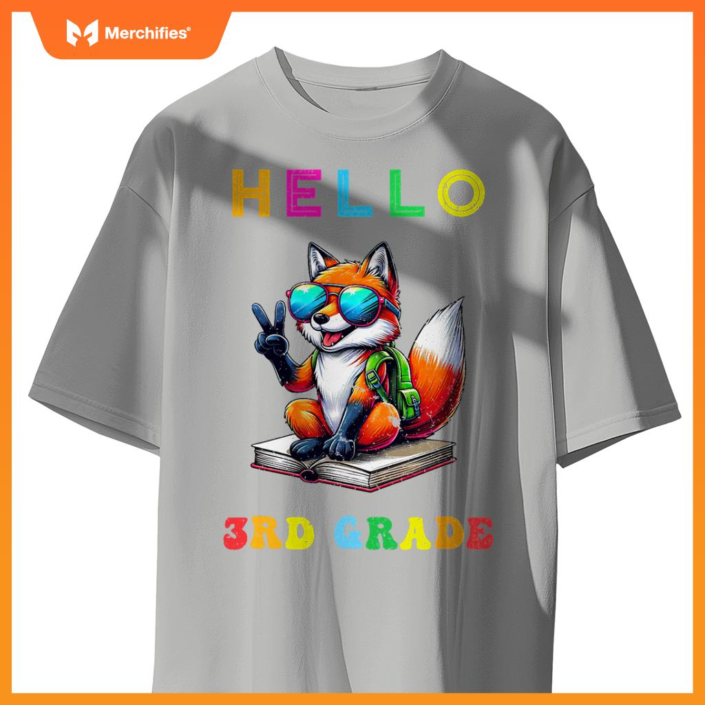 Hello third grade fox lover back to school teacher