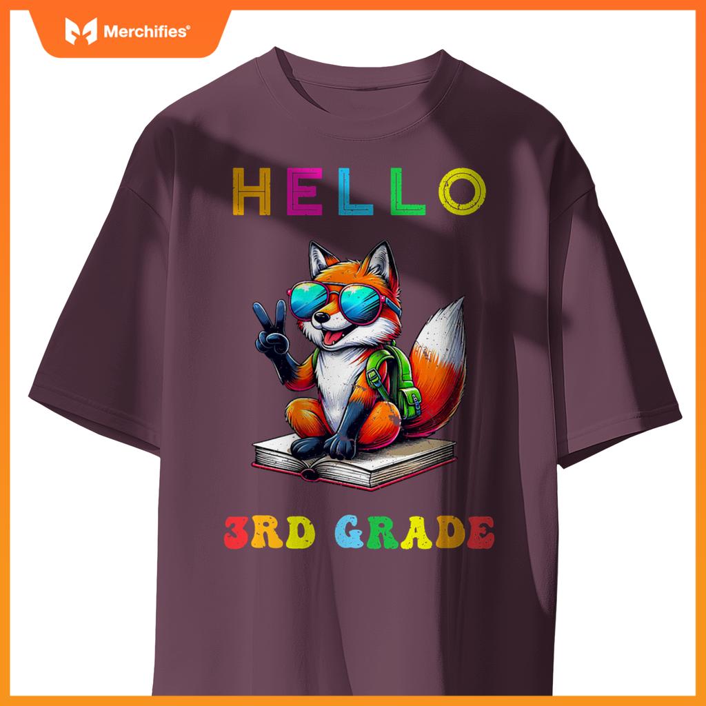 Hello third grade fox lover back to school teacher