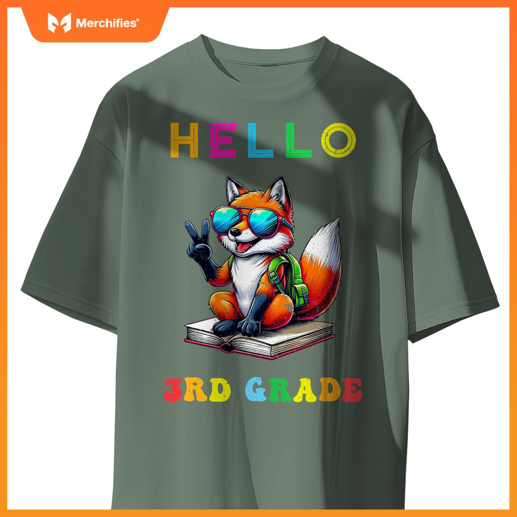 Hello third grade fox lover back to school teacher