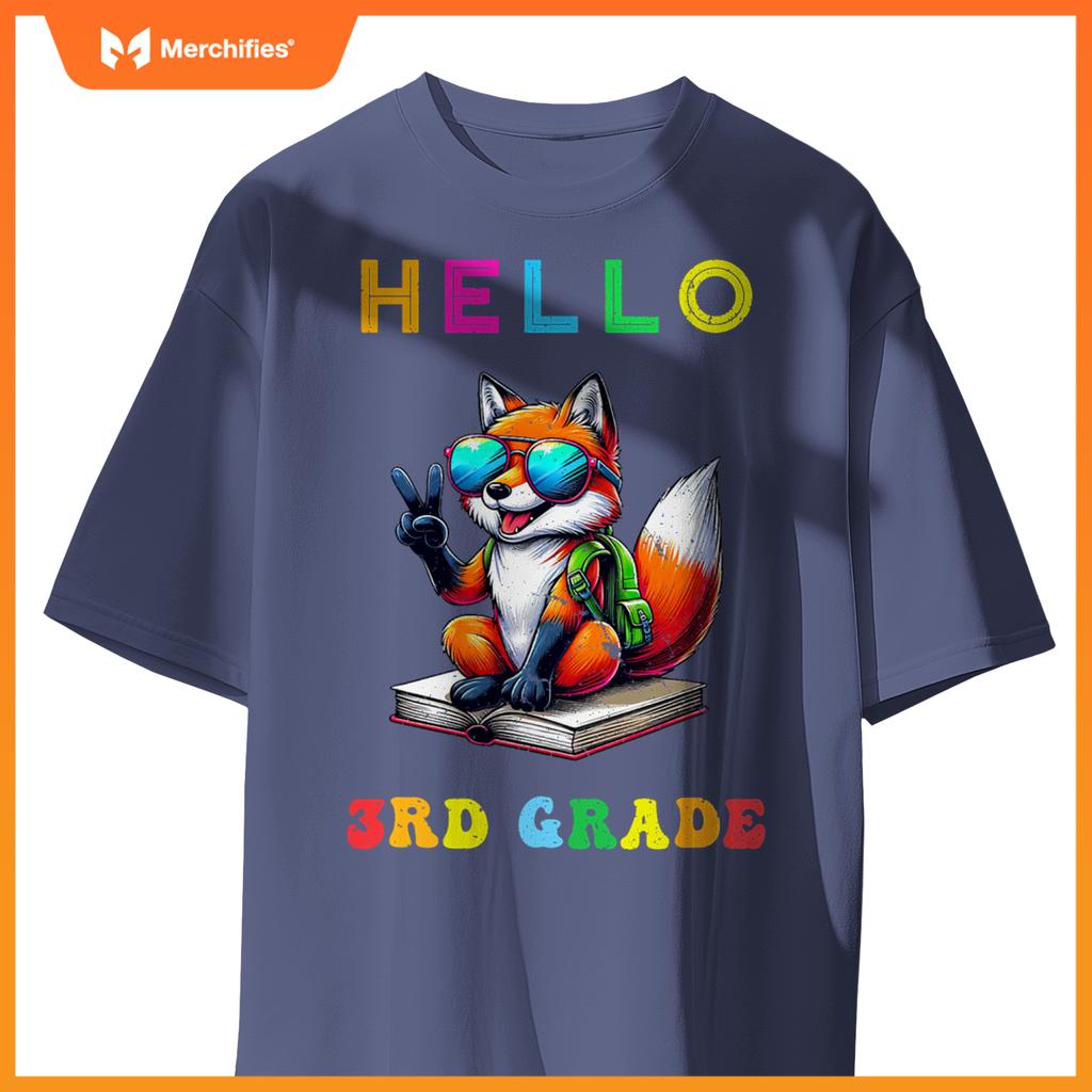 Hello third grade fox lover back to school teacher