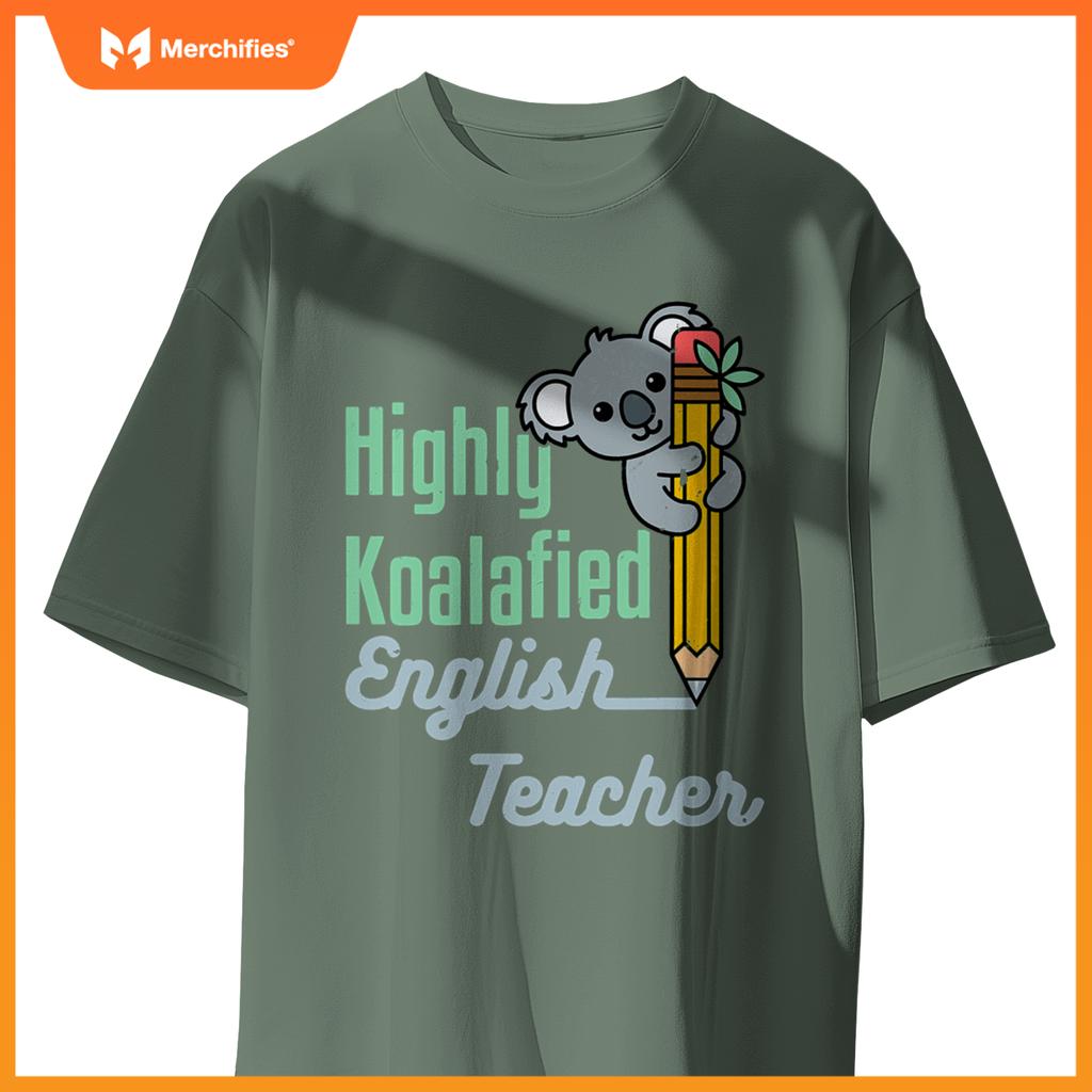 Highly koalafied english teacher cute koala language arts