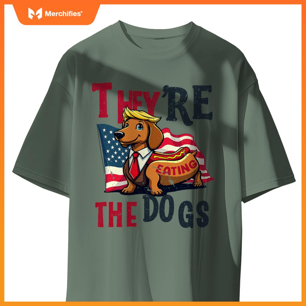 Humor Trump Yre Eating  Dogs Dachshund Weiner Hot Dog T-Shirt