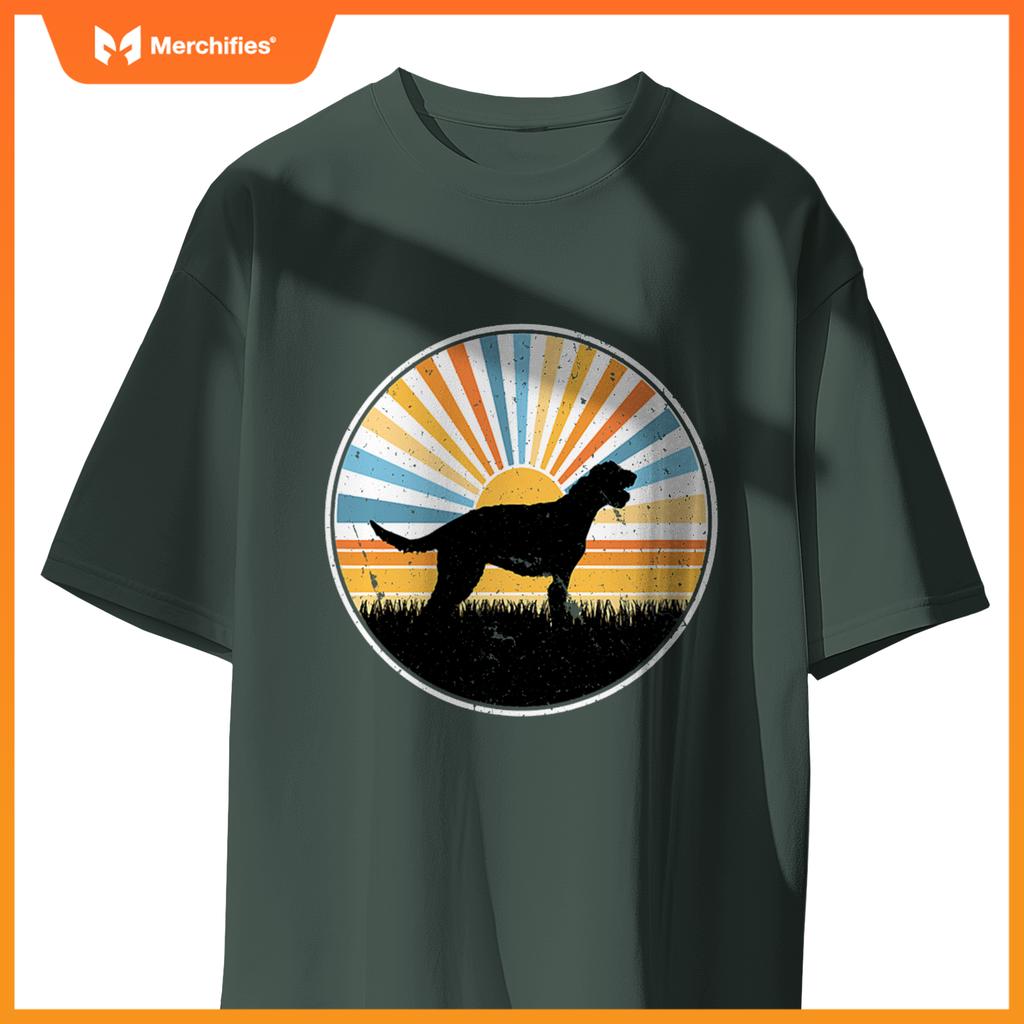 Irish Wolf Hound - Hog Mom Dog Dad  Sunset Pet T-Shirt