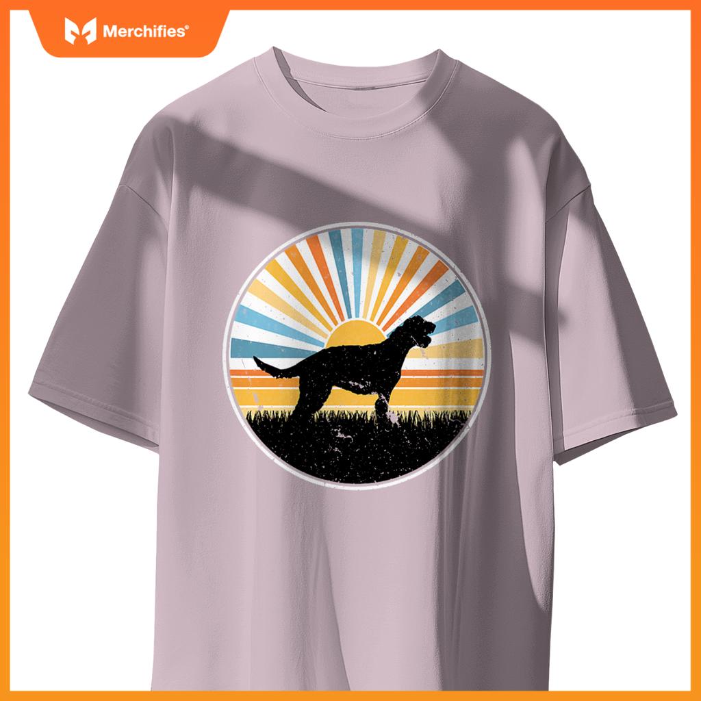 Irish Wolf Hound - Hog Mom Dog Dad  Sunset Pet T-Shirt