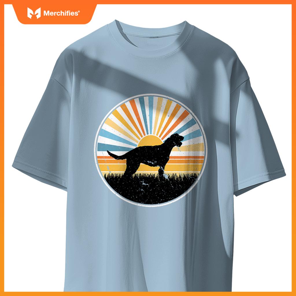 Irish Wolf Hound - Hog Mom Dog Dad  Sunset Pet T-Shirt