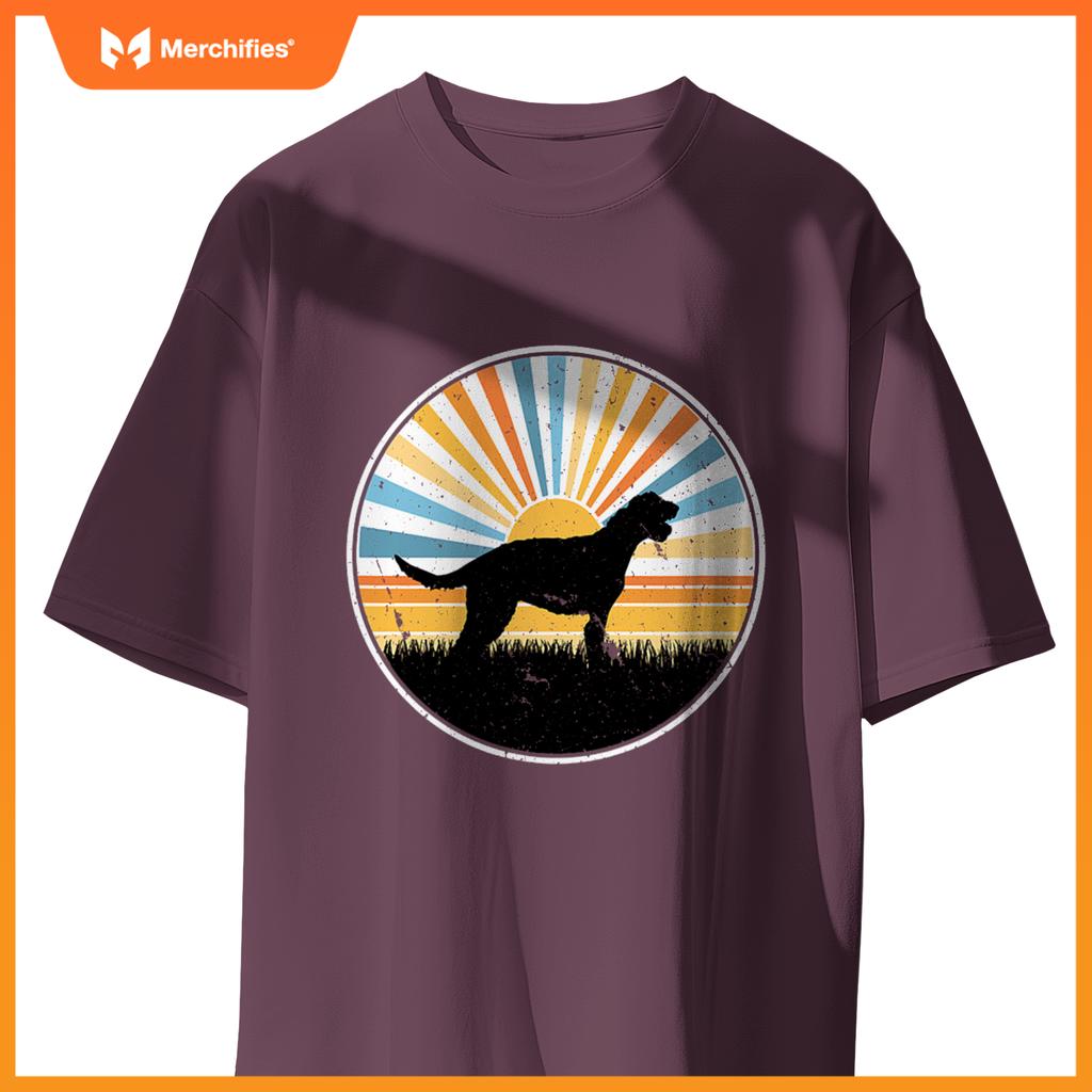 Irish Wolf Hound - Hog Mom Dog Dad  Sunset Pet T-Shirt