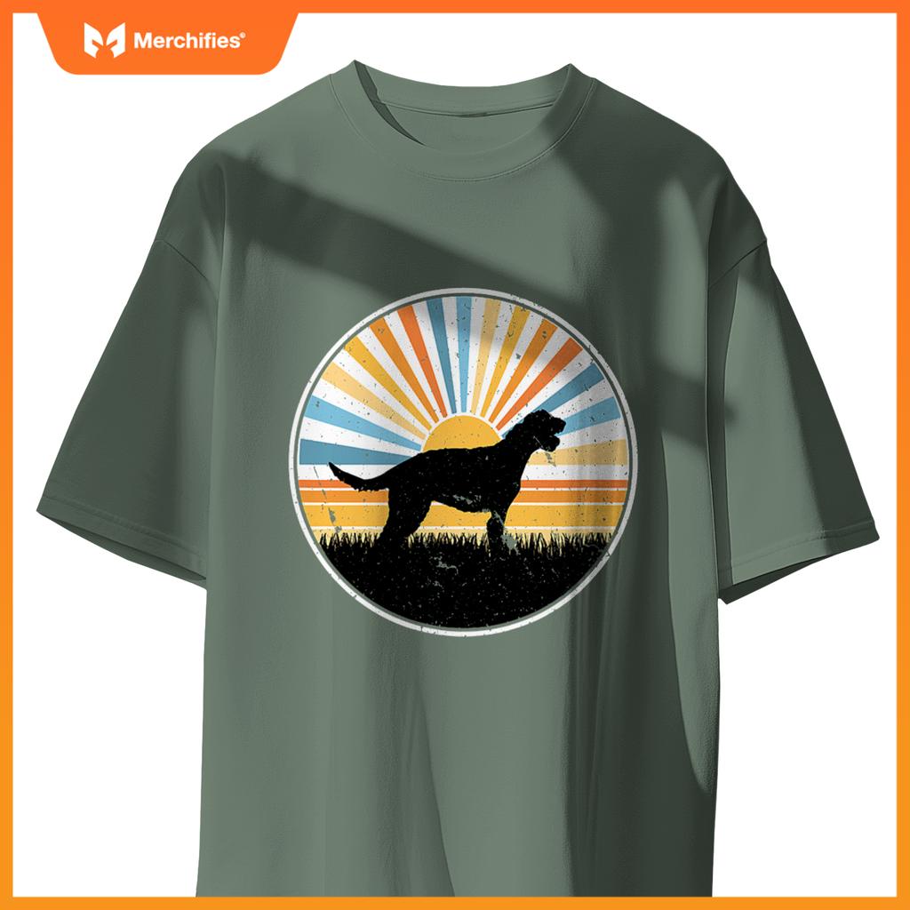 Irish Wolf Hound - Hog Mom Dog Dad  Sunset Pet T-Shirt