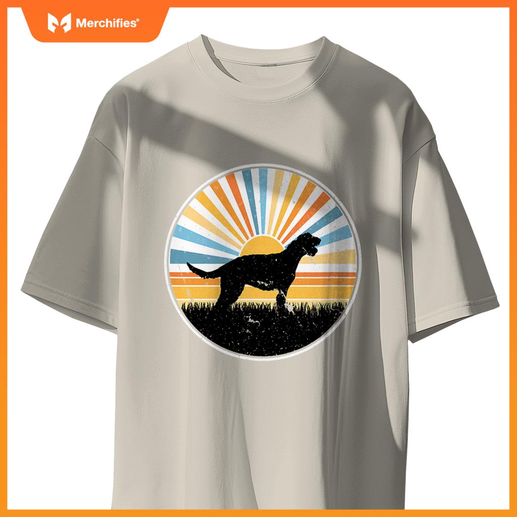 Irish Wolf Hound - Hog Mom Dog Dad  Sunset Pet T-Shirt