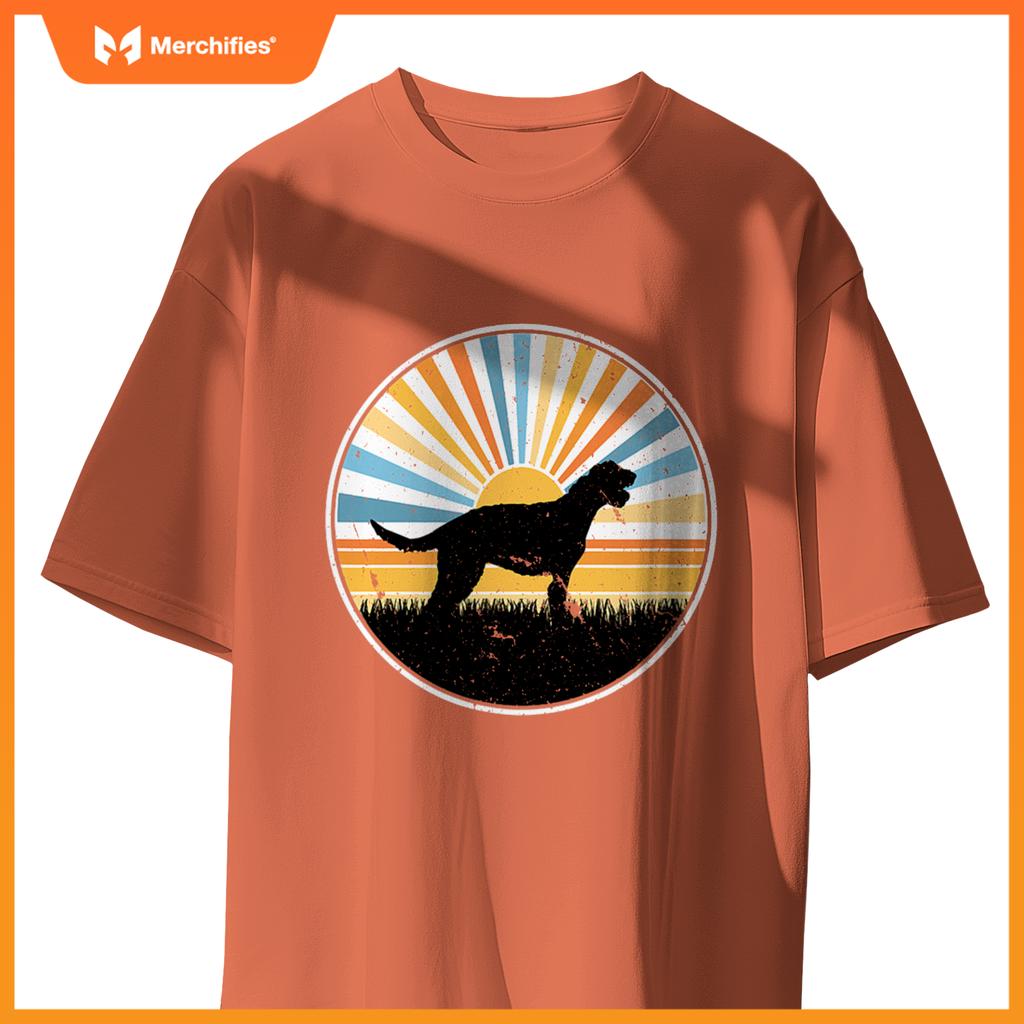 Irish Wolf Hound - Hog Mom Dog Dad  Sunset Pet T-Shirt