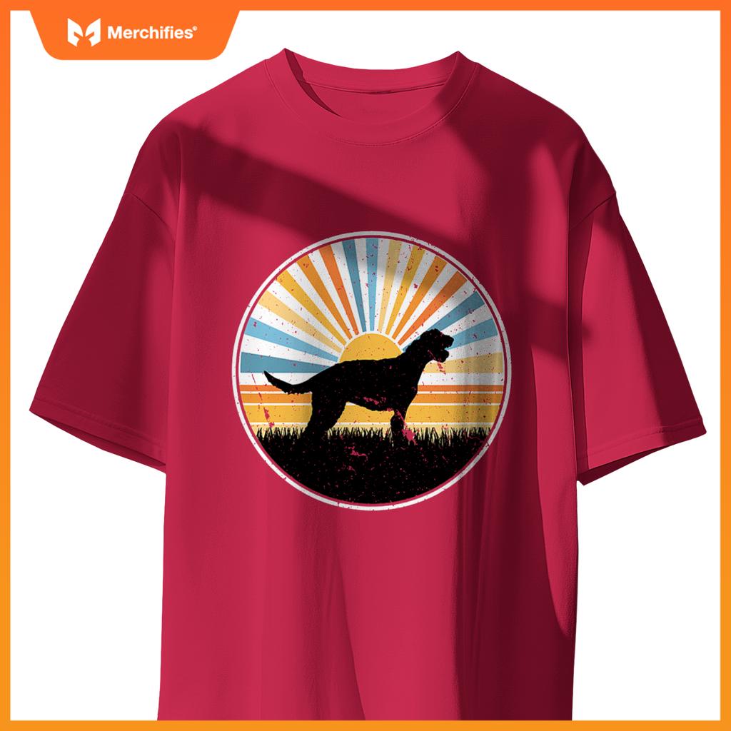 Irish Wolf Hound - Hog Mom Dog Dad  Sunset Pet T-Shirt