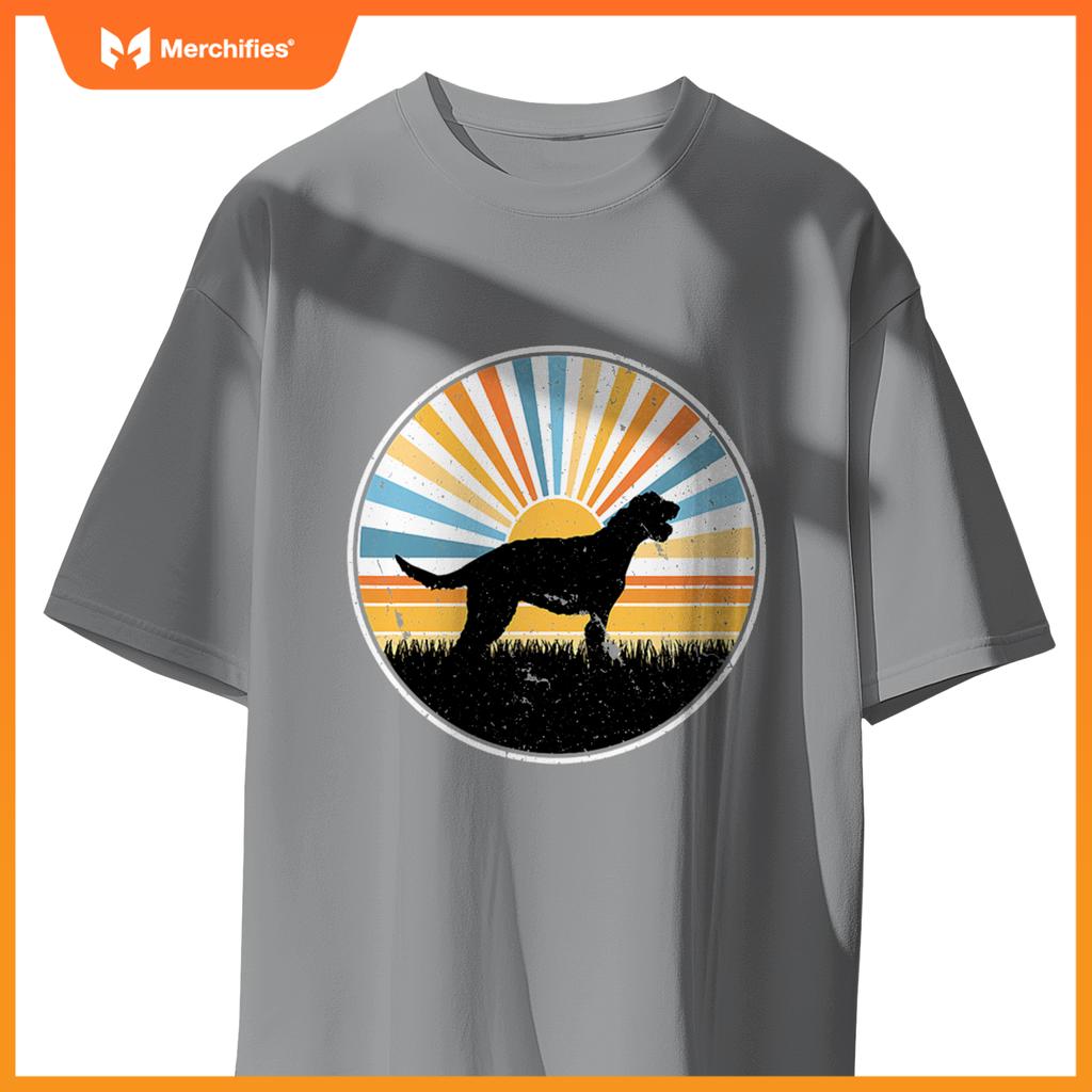 Irish Wolf Hound - Hog Mom Dog Dad  Sunset Pet T-Shirt