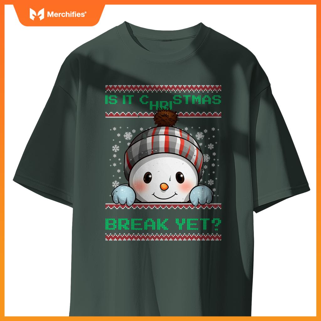 Is it christmas break yet cute snowman  teacher women