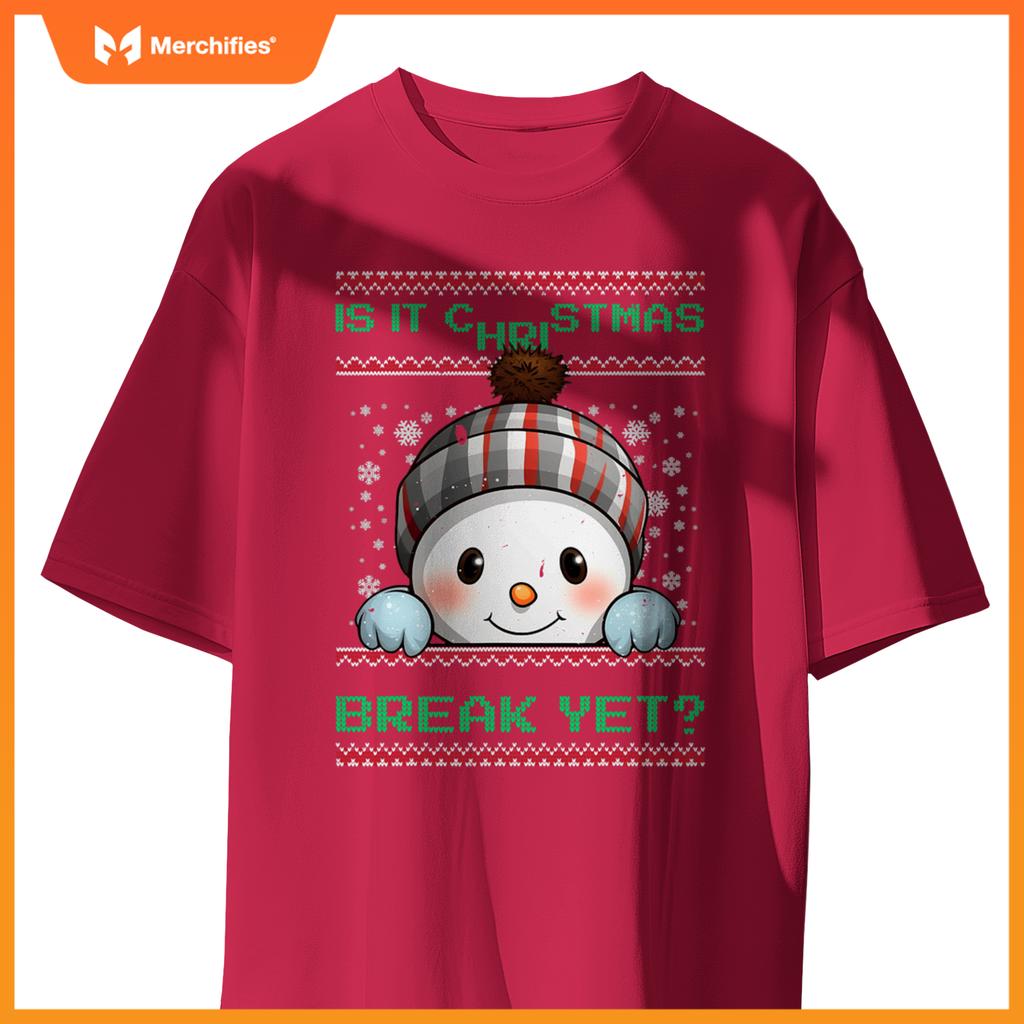 Is it christmas break yet cute snowman  teacher women