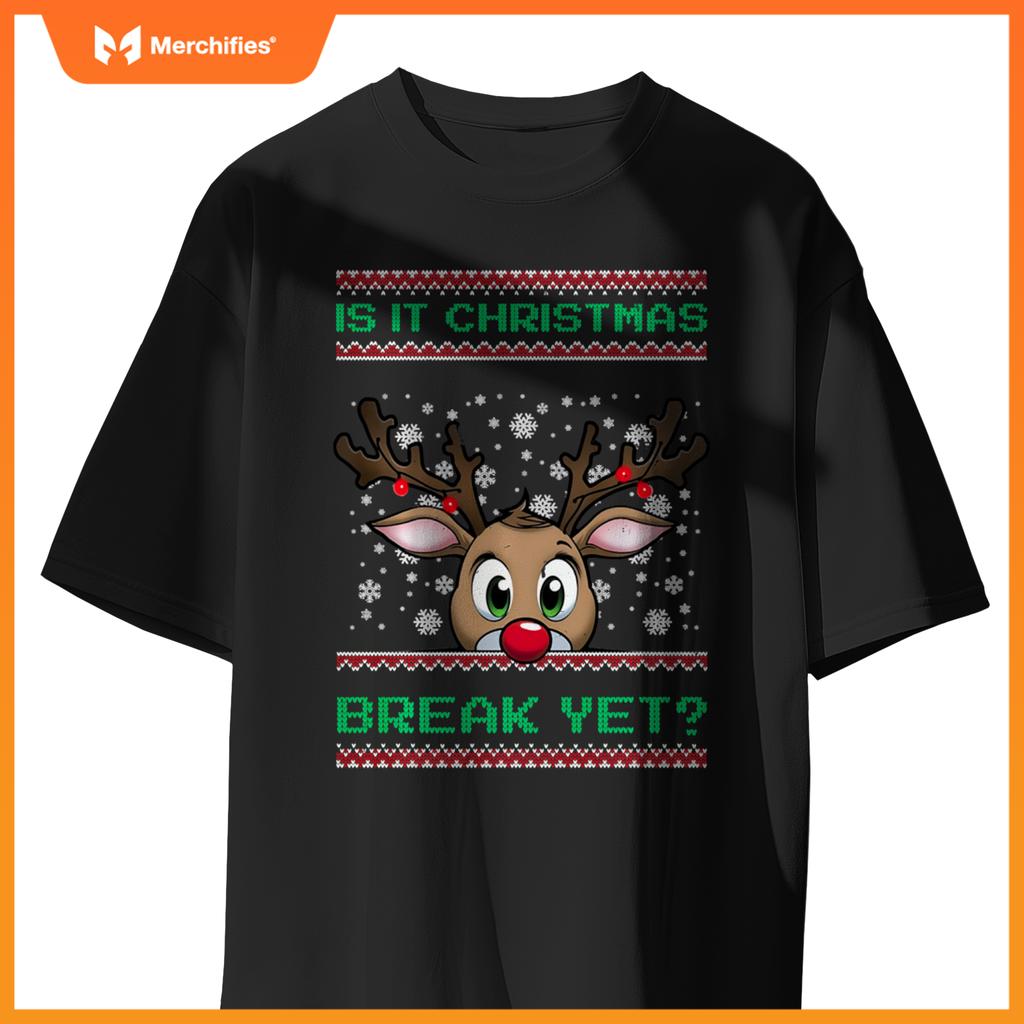 Is it christmas break yet cute reindeer  teacher women