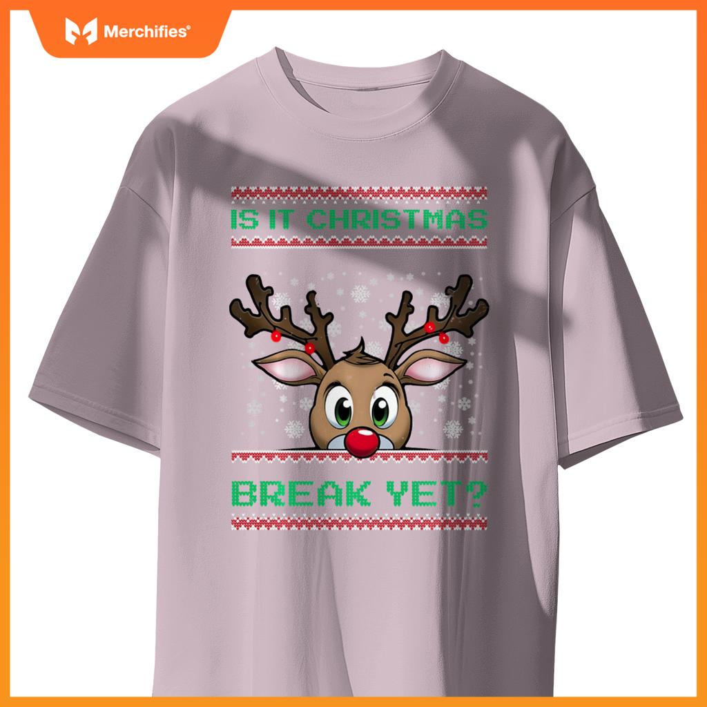 Is it christmas break yet cute reindeer  teacher women