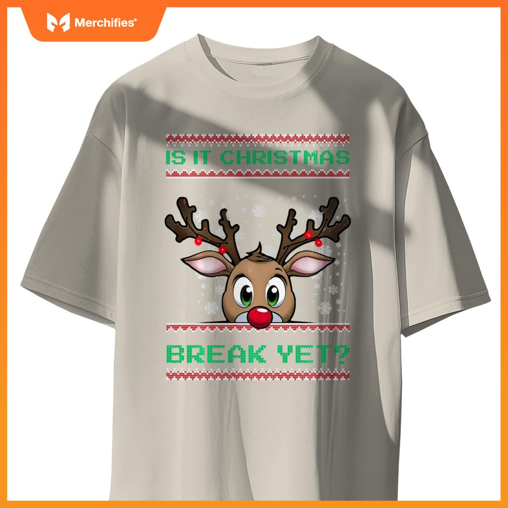 Is it christmas break yet cute reindeer  teacher women
