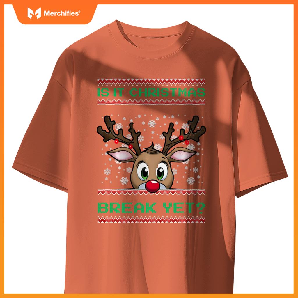 Is it christmas break yet cute reindeer  teacher women
