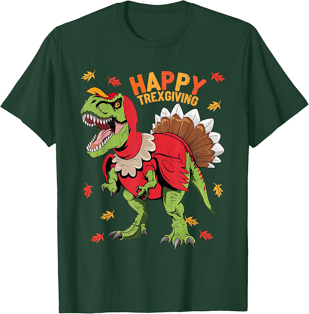 Happy Trexgiving T Rex Dinosaur Turkey Thanksgiving Boys Men T-Shirt