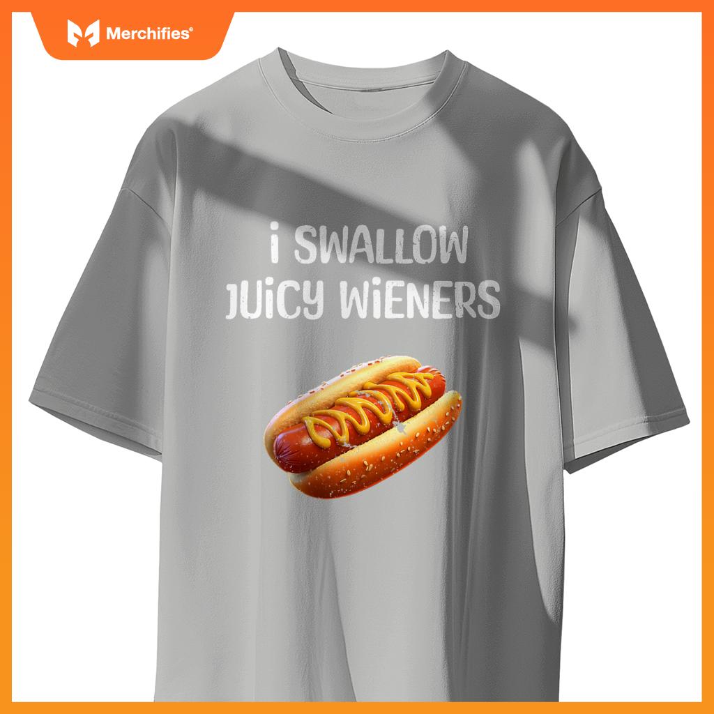 Juicy Hot Dog Humor  Foodie  Adults T-Shirt
