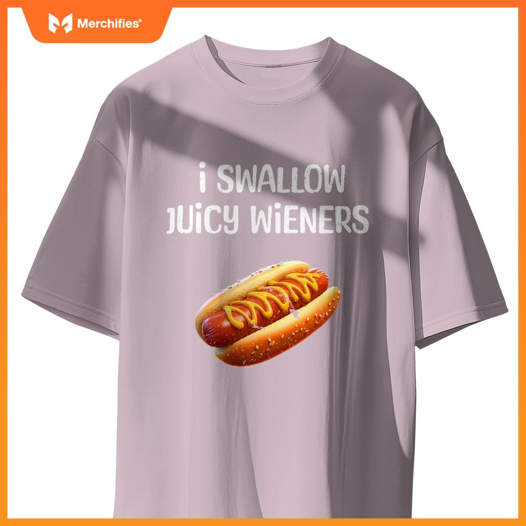 Juicy Hot Dog Humor  Foodie  Adults T-Shirt