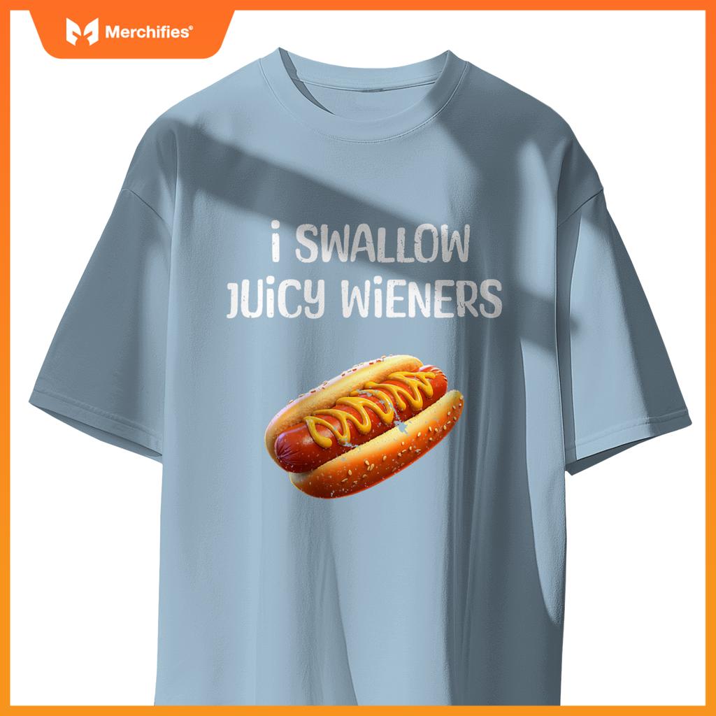 Juicy Hot Dog Humor  Foodie  Adults T-Shirt