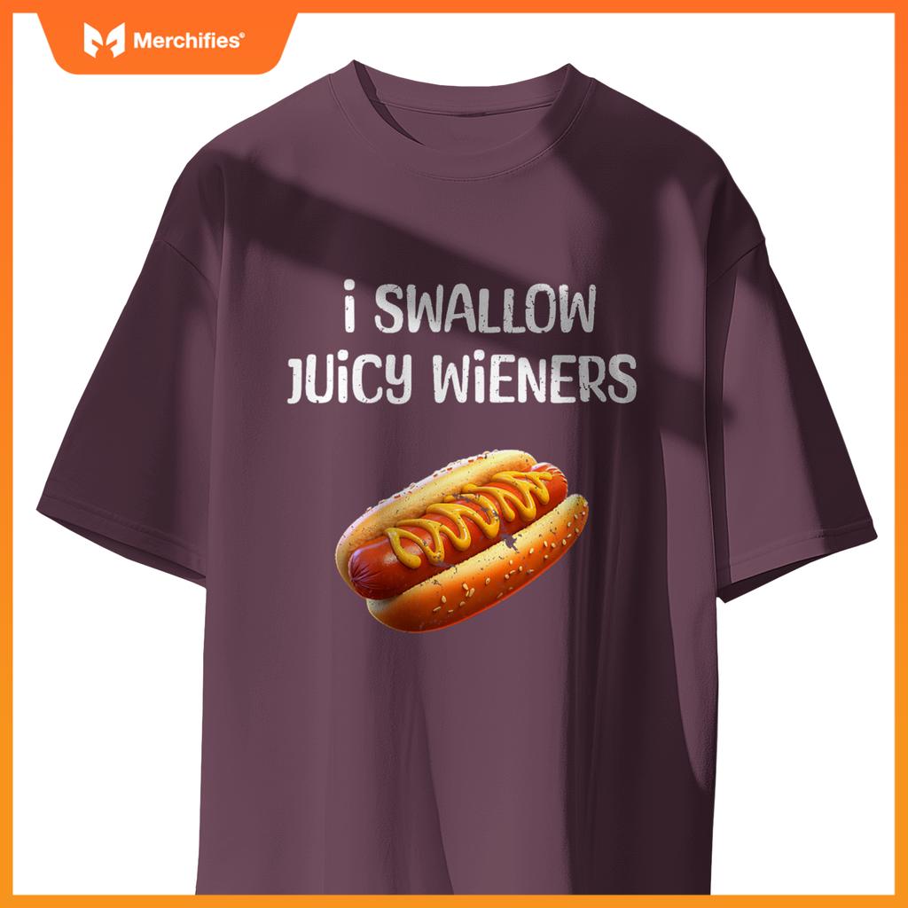 Juicy Hot Dog Humor  Foodie  Adults T-Shirt