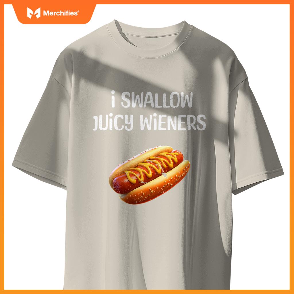 Juicy Hot Dog Humor  Foodie  Adults T-Shirt