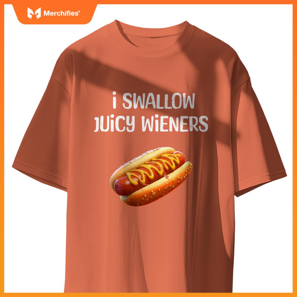 Juicy Hot Dog Humor  Foodie  Adults T-Shirt