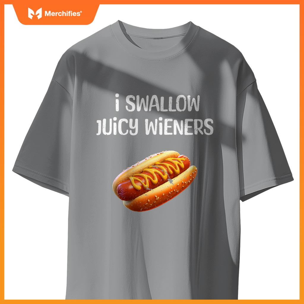 Juicy Hot Dog Humor  Foodie  Adults T-Shirt
