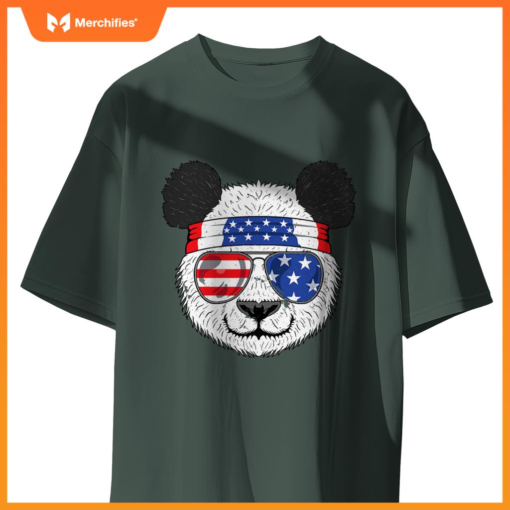 july 4th - us flag - usa patriotic panda T-Shirt