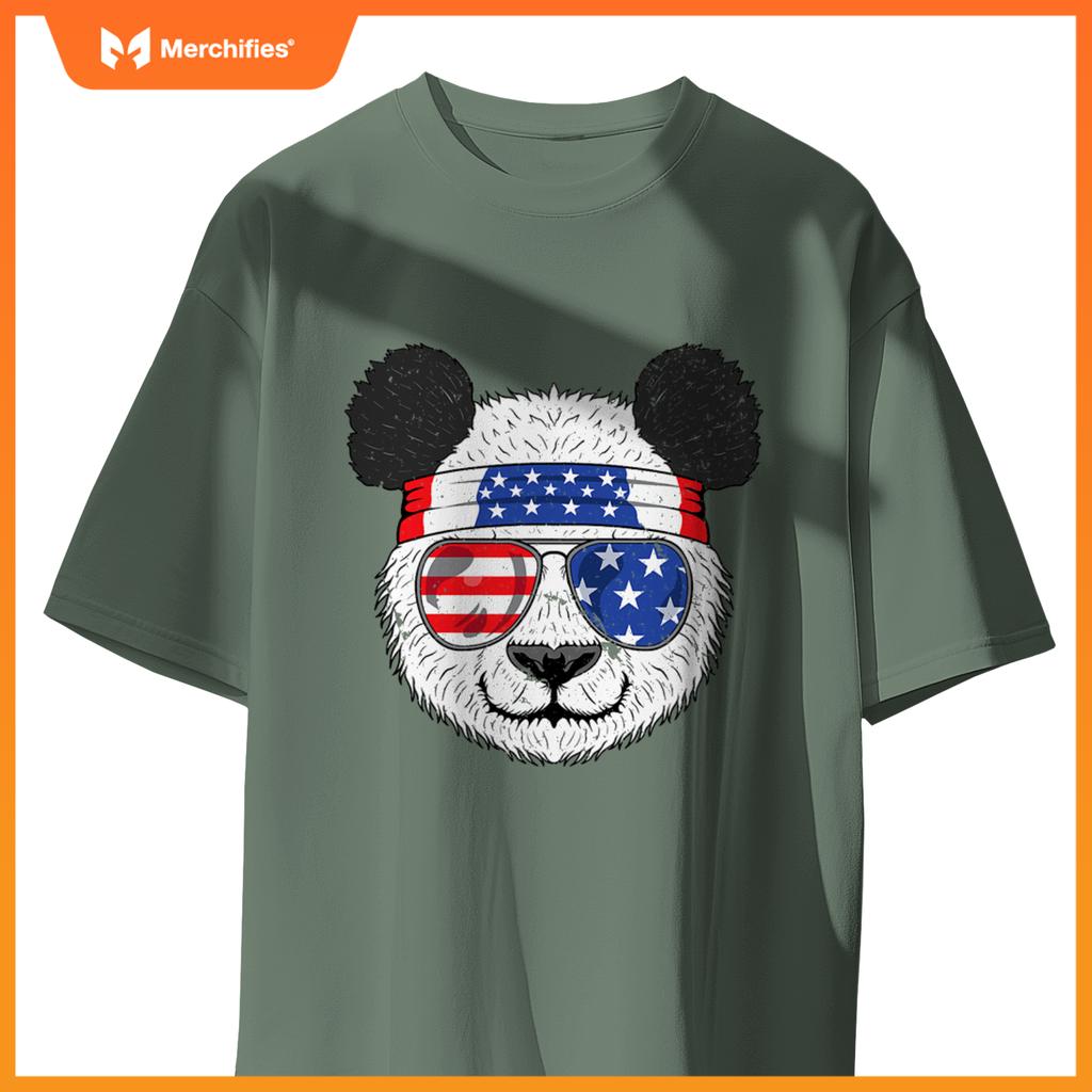 july 4th - us flag - usa patriotic panda T-Shirt