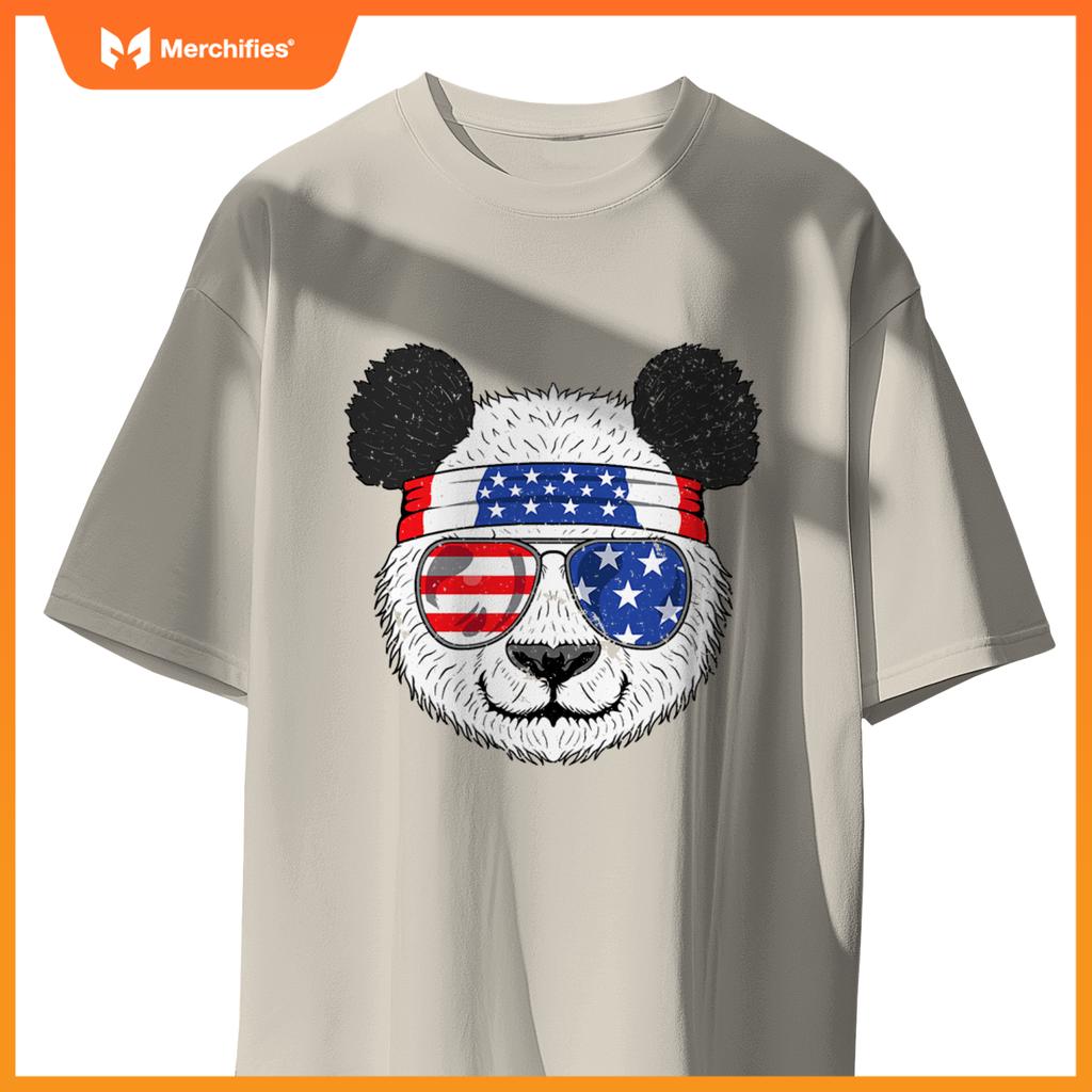 july 4th - us flag - usa patriotic panda T-Shirt