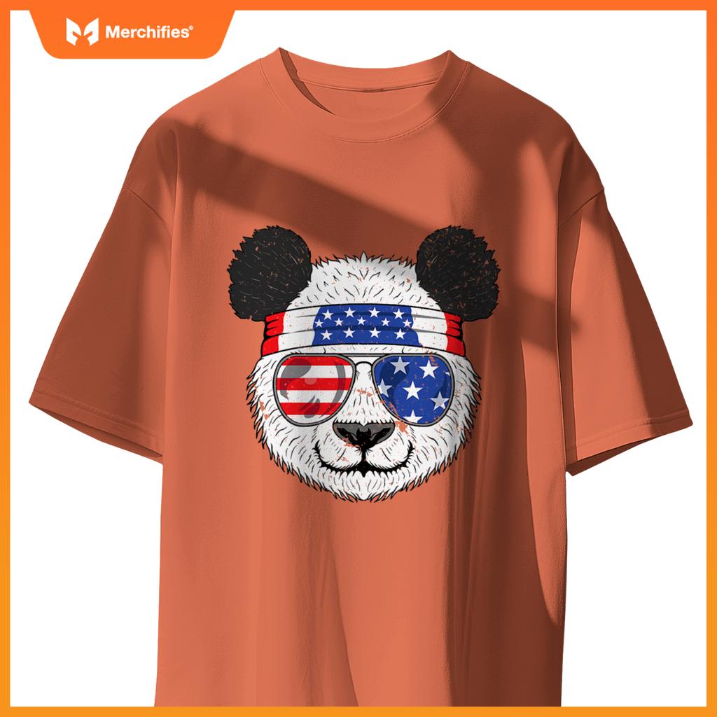 july 4th - us flag - usa patriotic panda T-Shirt