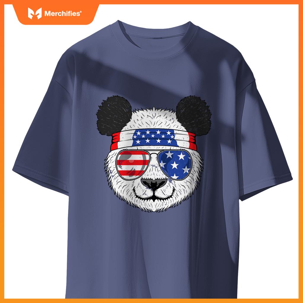 july 4th - us flag - usa patriotic panda T-Shirt