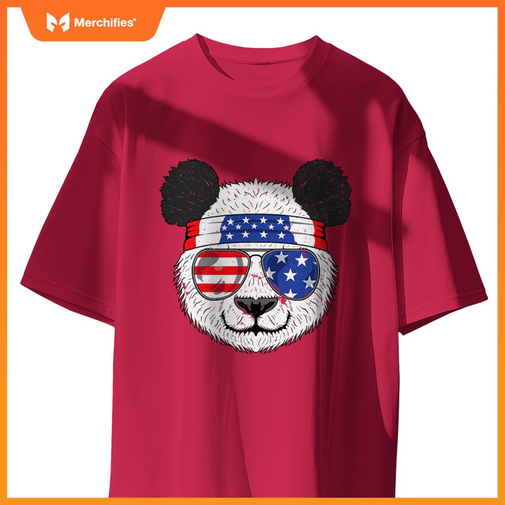 july 4th - us flag - usa patriotic panda T-Shirt