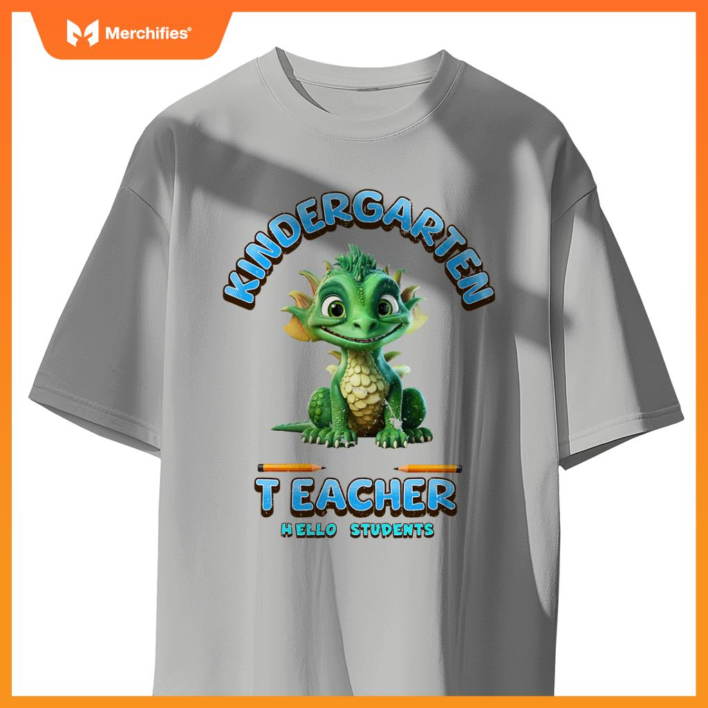 Kindergarten teacher students back to school baby dragon