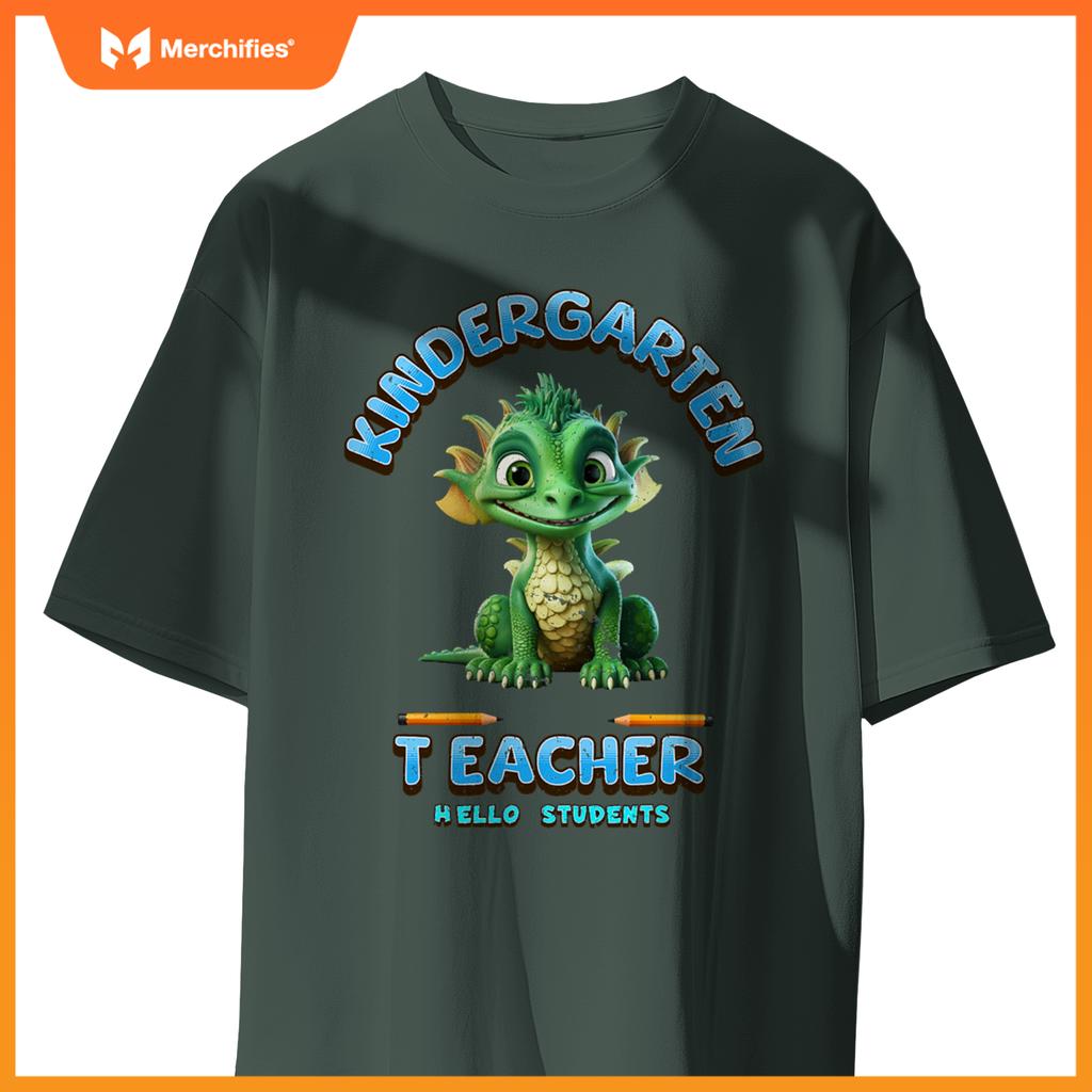Kindergarten teacher students back to school baby dragon
