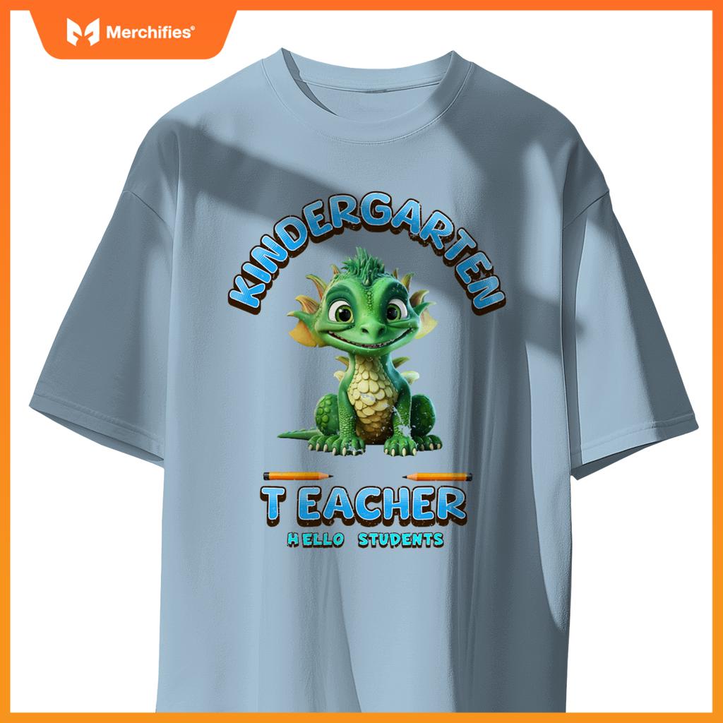 Kindergarten teacher students back to school baby dragon