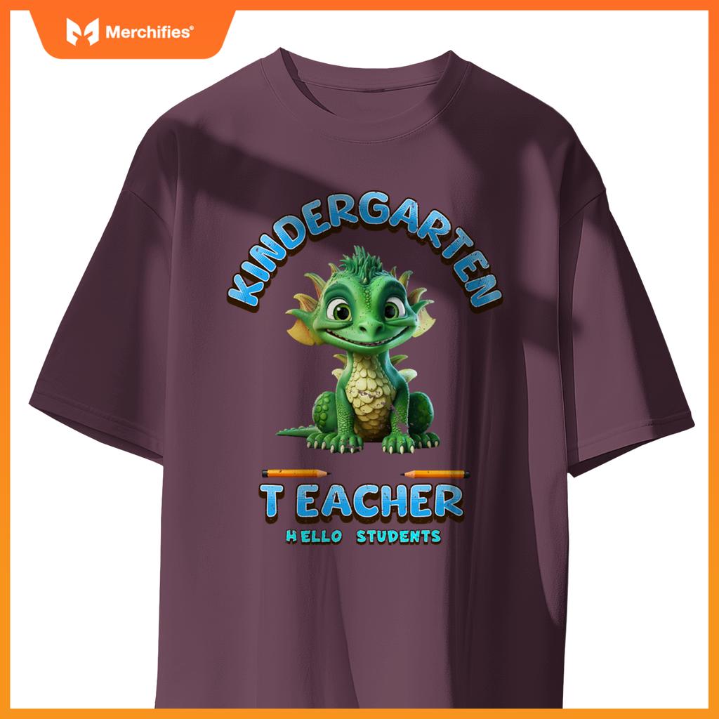Kindergarten teacher students back to school baby dragon