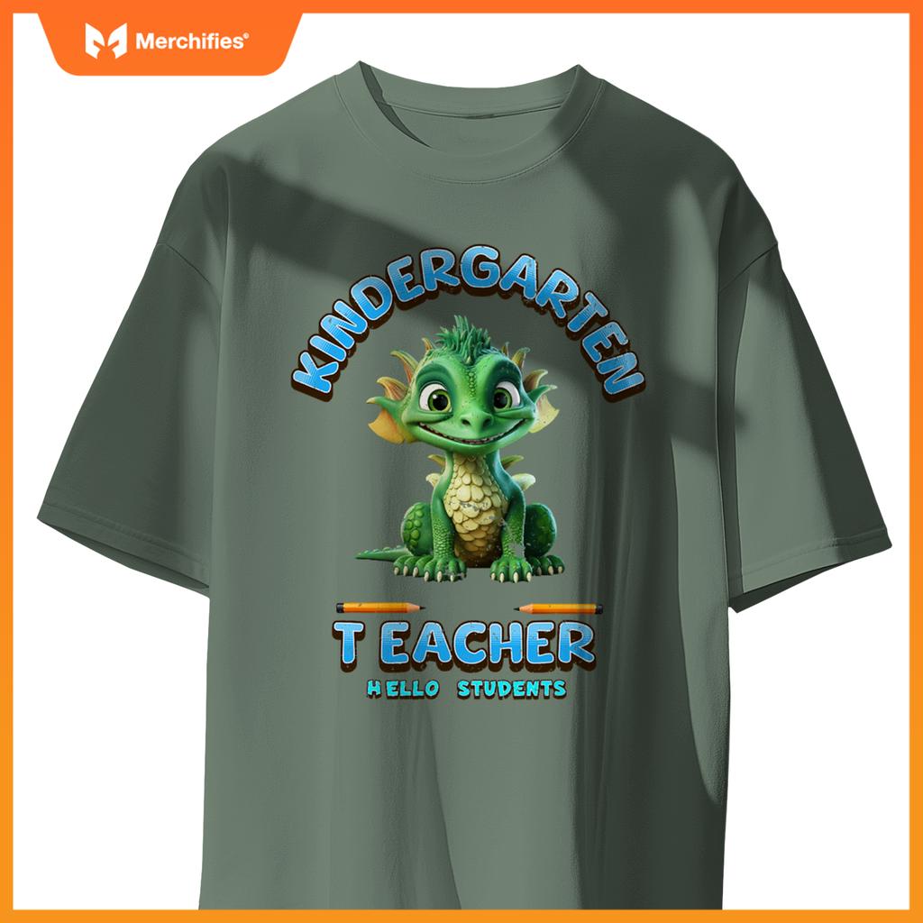Kindergarten teacher students back to school baby dragon