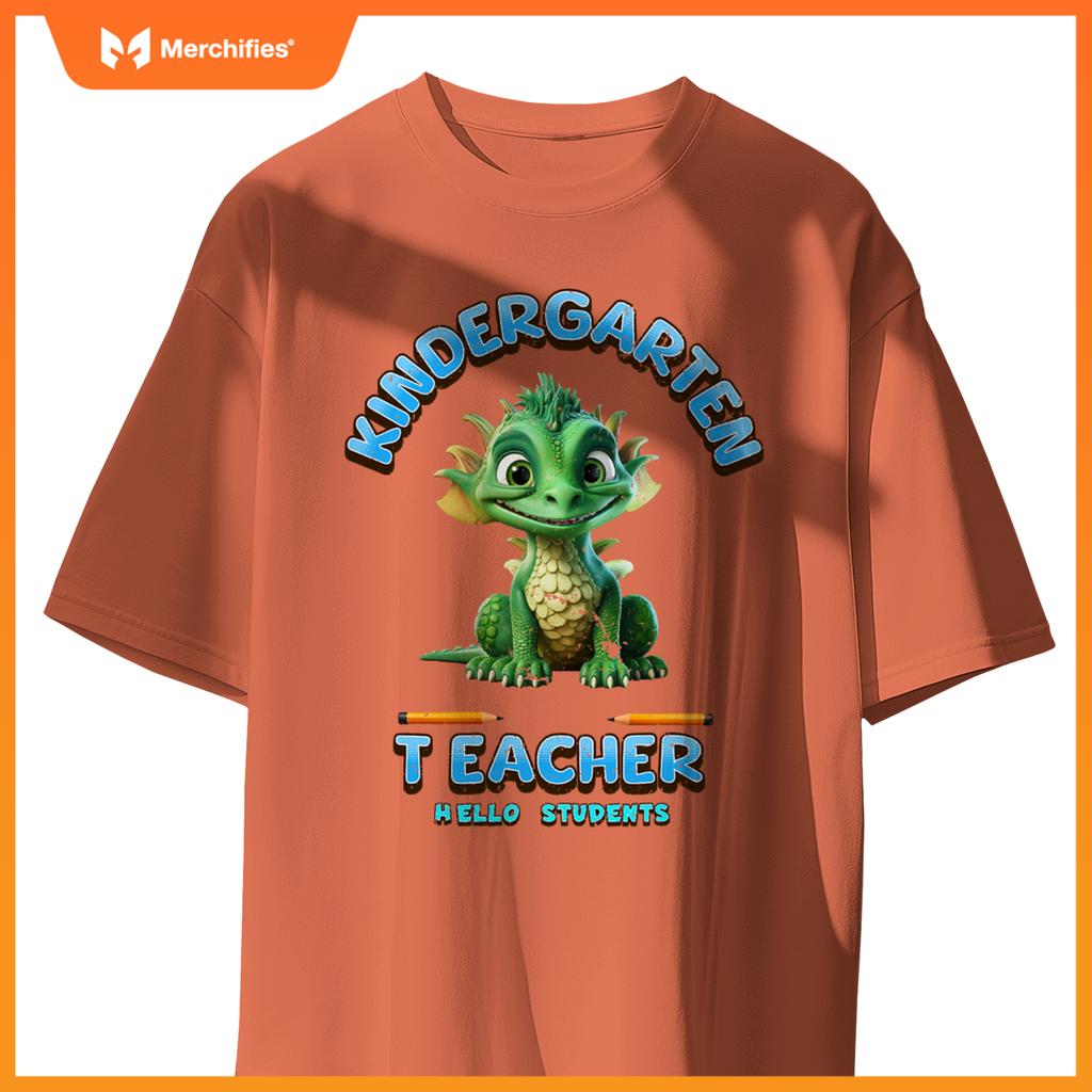 Kindergarten teacher students back to school baby dragon