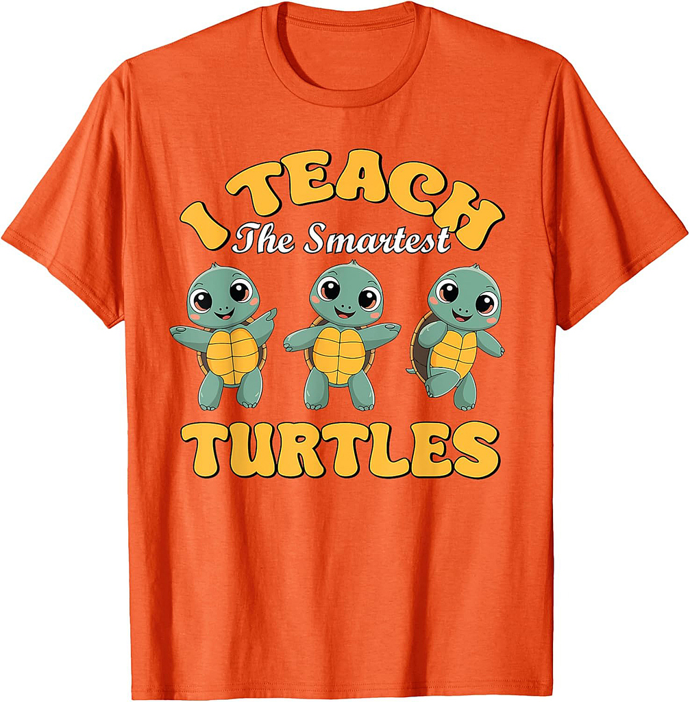 I Teach The Smartest Turtles Thanksgiving Proud Teacher Job T-Shirt