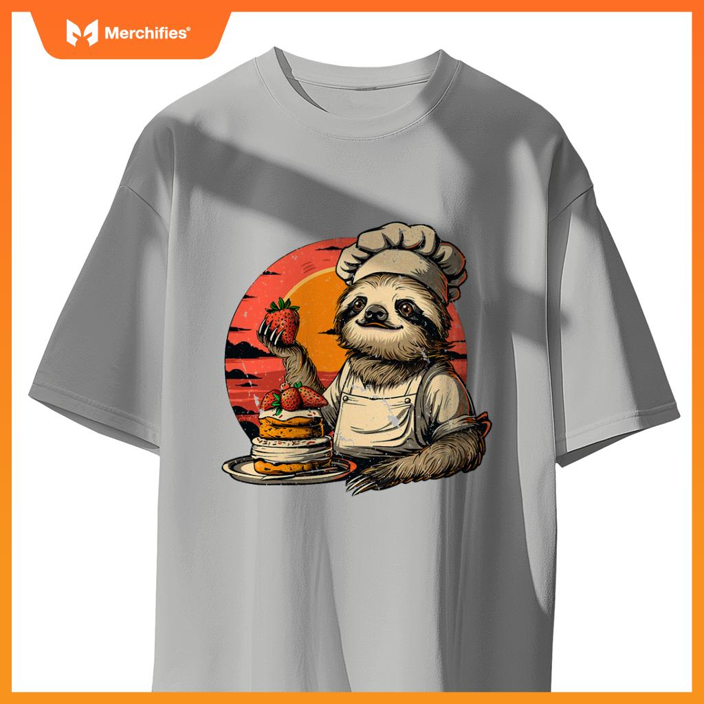 Lazy Sloth Pastry Chef T-Shirt