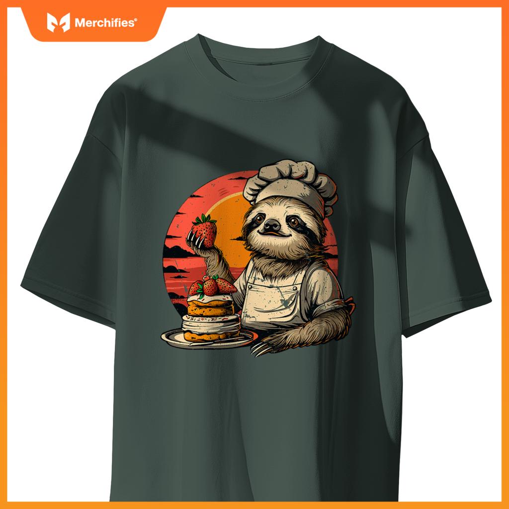 Lazy Sloth Pastry Chef T-Shirt