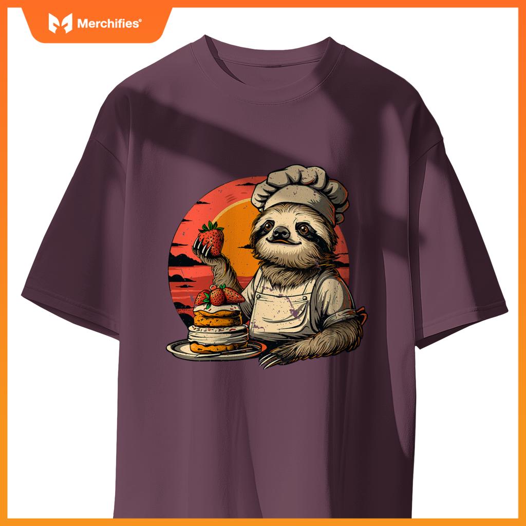 Lazy Sloth Pastry Chef T-Shirt