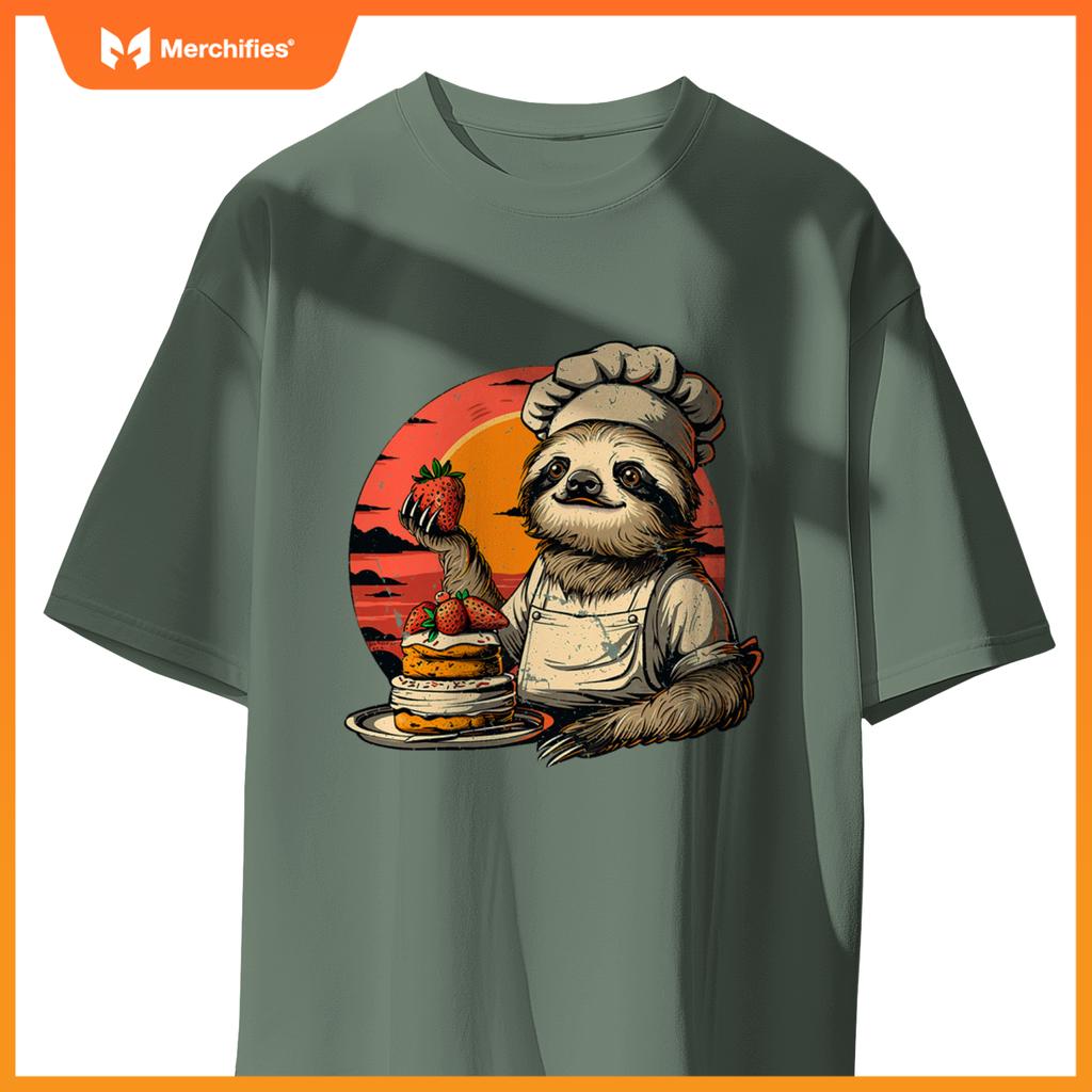 Lazy Sloth Pastry Chef T-Shirt