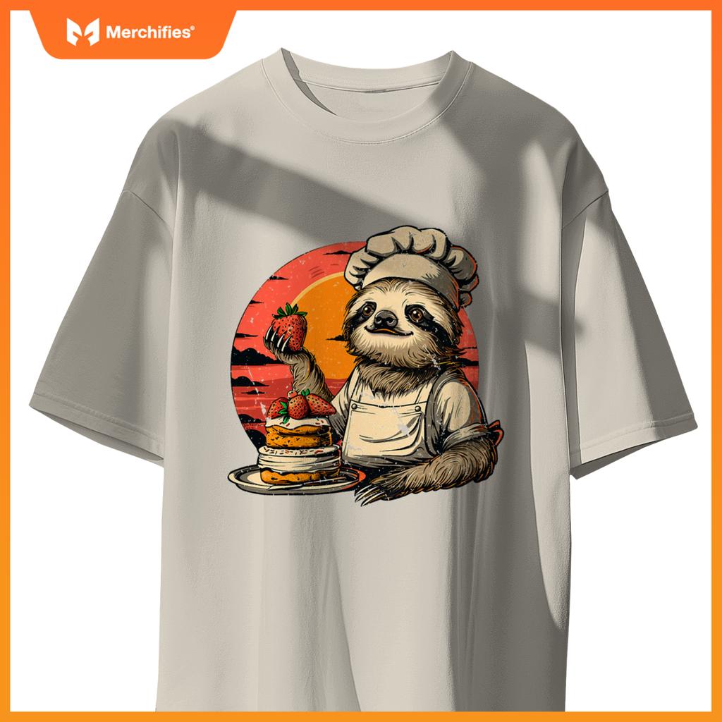 Lazy Sloth Pastry Chef T-Shirt