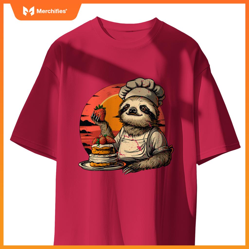 Lazy Sloth Pastry Chef T-Shirt