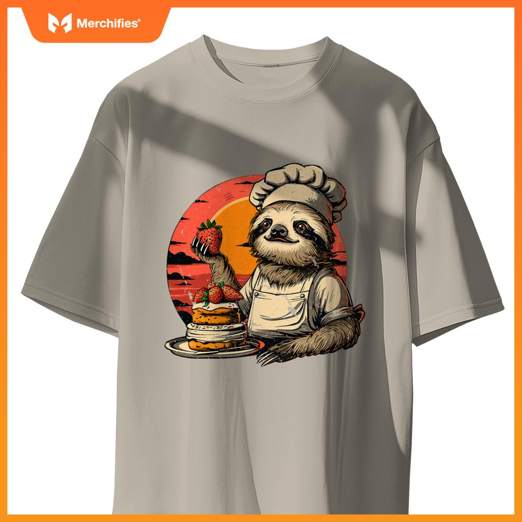 Lazy Sloth Pastry Chef T-Shirt