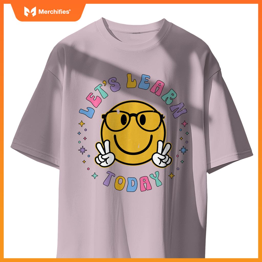 Lets learn today  smile face kids teacher daycare crew
